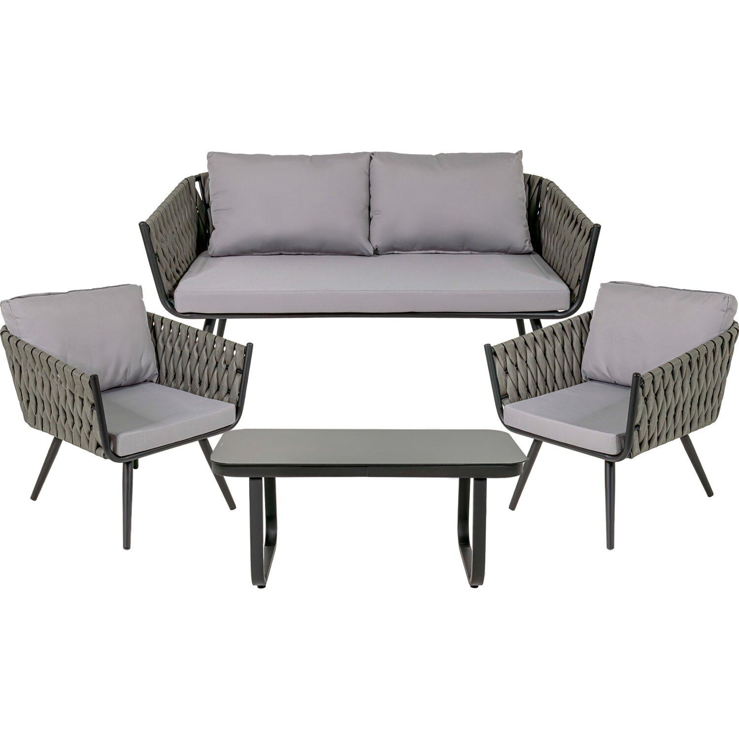 wholesale PE rattan sofa set with cushions for outdoor furniture importers
